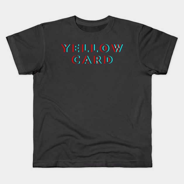 Yellow Card Horizon Glitch Kids T-Shirt by BELLASOUND